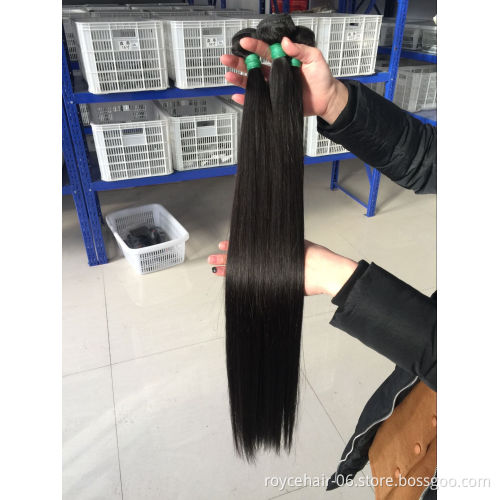 32 34 36 38 40 Inch Raw Indian Straight Hair Weave , Peruvian 100%  Human Hair Extensions, Bundles Xuchang Long Natural Hair